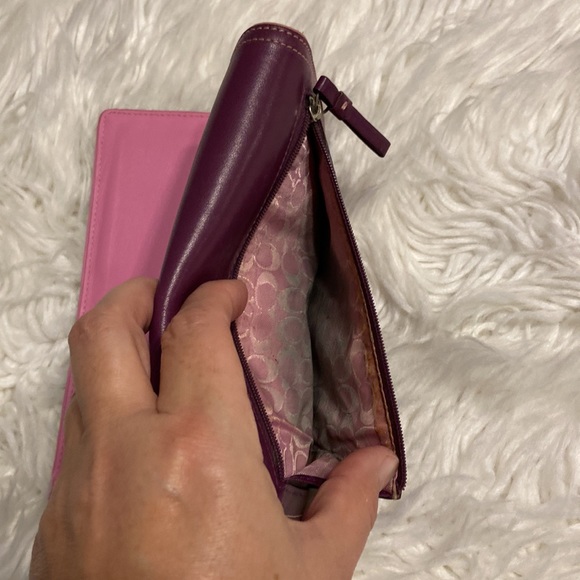 COACH Purple Leather Wallet used in good condition size in pictures - Picture 7 of 16